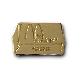McDonald’s Pin The Value of Gold 1998 Gold Bar Metal Lapel Pin